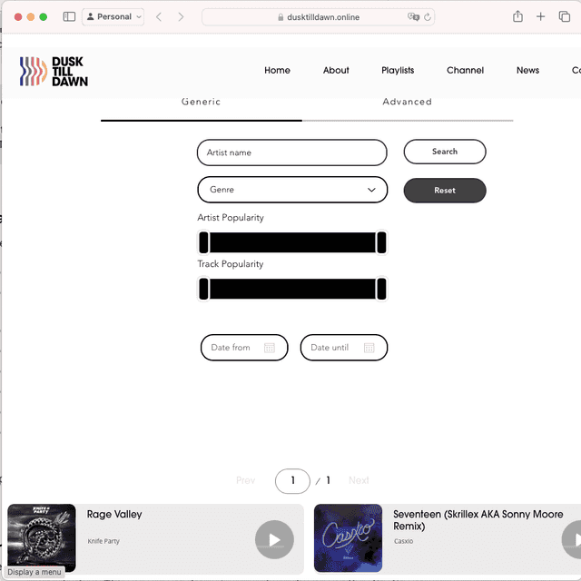 Integration of Spotify API to Wix Website